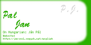 pal jan business card